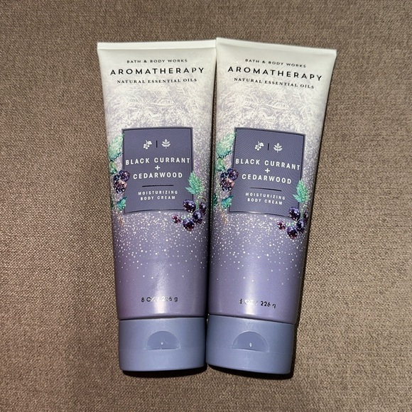 Bath & Body Works Other - BBW Black Currant & Cedarwood 2pc AROMATHERAPY Body Cream